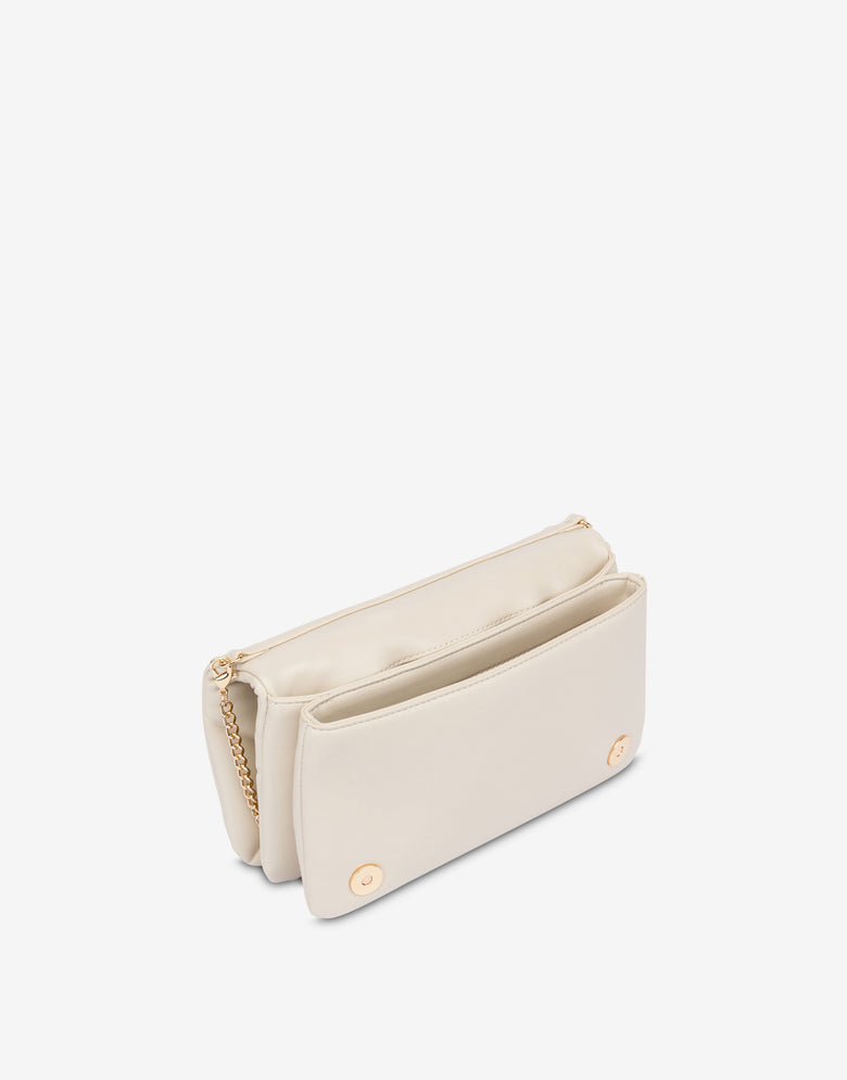 Quilted smart daily bag Embossed Ivory Love Moschino 2