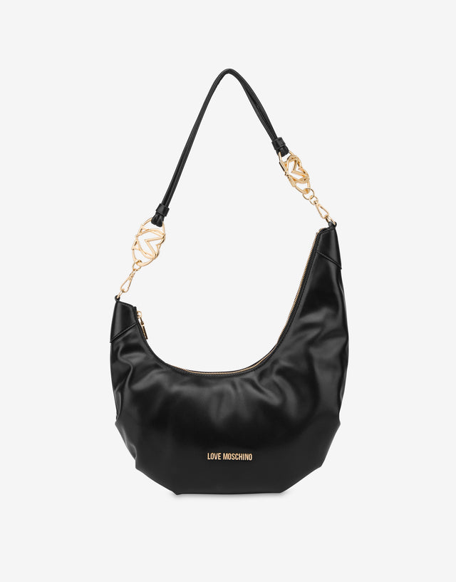 Bolso hobo asimétrico Jewel Negro Love Moschino 0