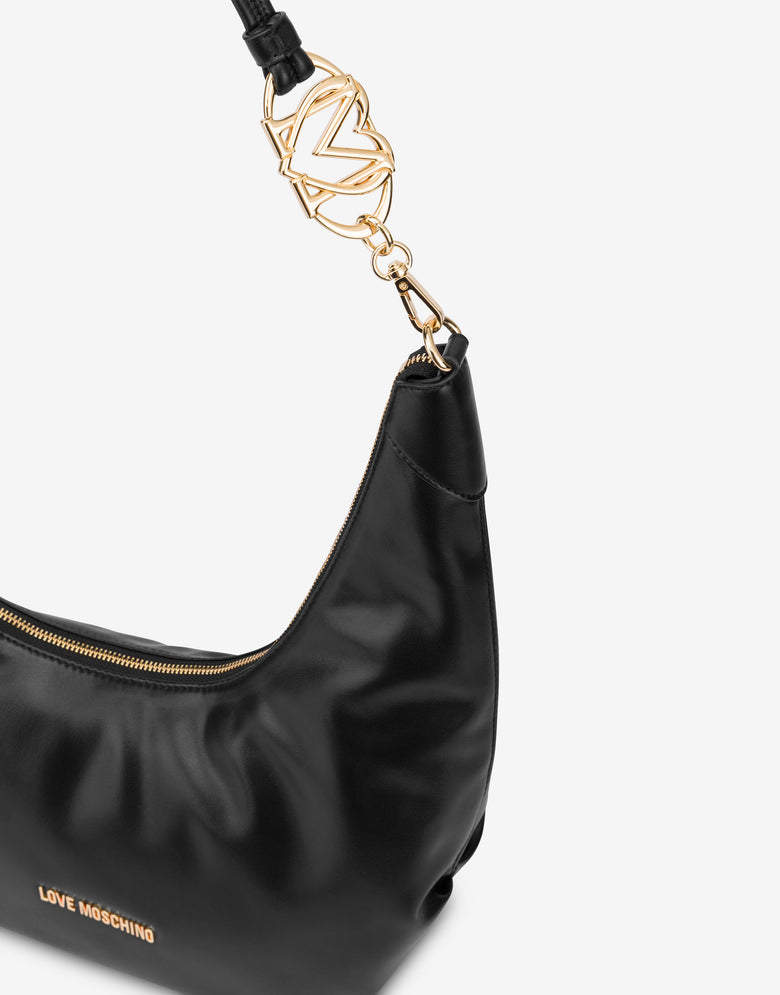 Asymmetric Jewel hobo bag Black Love Moschino 3
