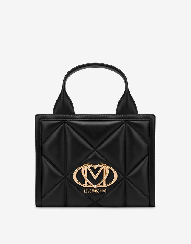 Petit sac à main matelassé Noir Love Moschino 0