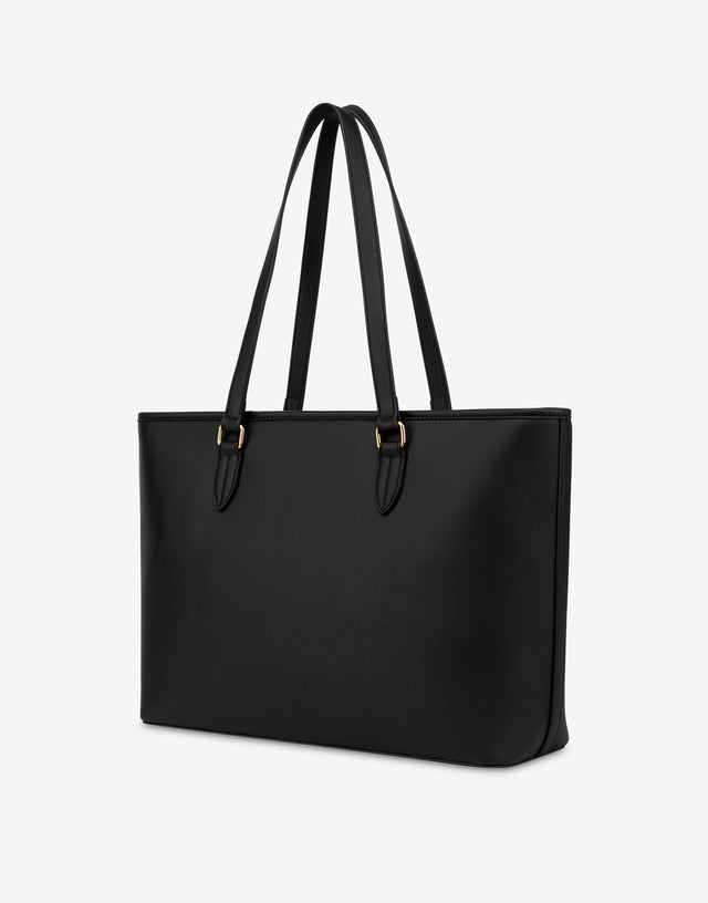 Cabas Eco-friendly à logo Noir Love Moschino 1