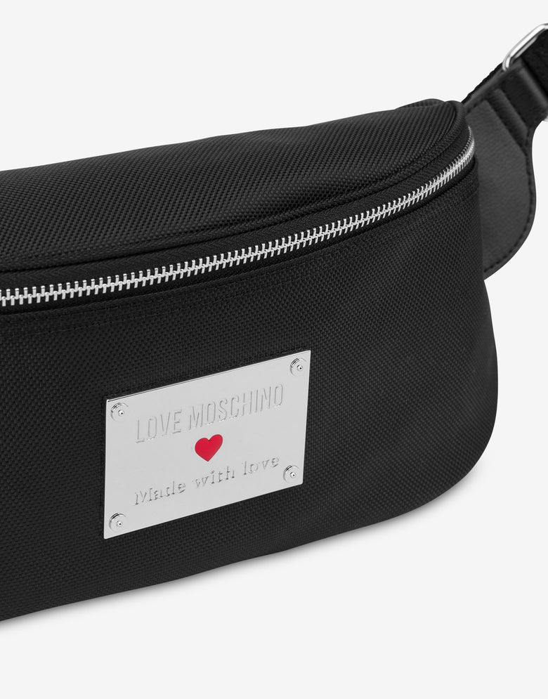 Nylon belt bag Black Love Moschino 3
