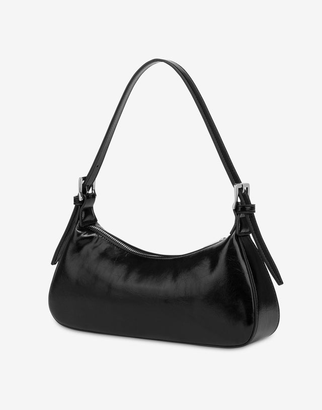 Sac à bandoulière en tissu souple Noir Love Moschino 1
