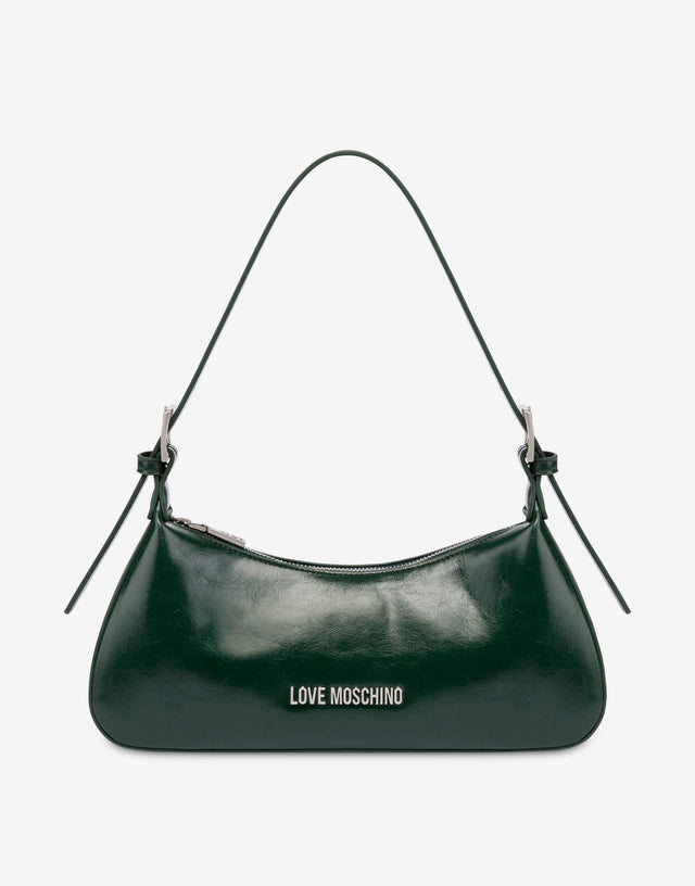 Sac à bandoulière en tissu souple Vert foncé Love Moschino 0