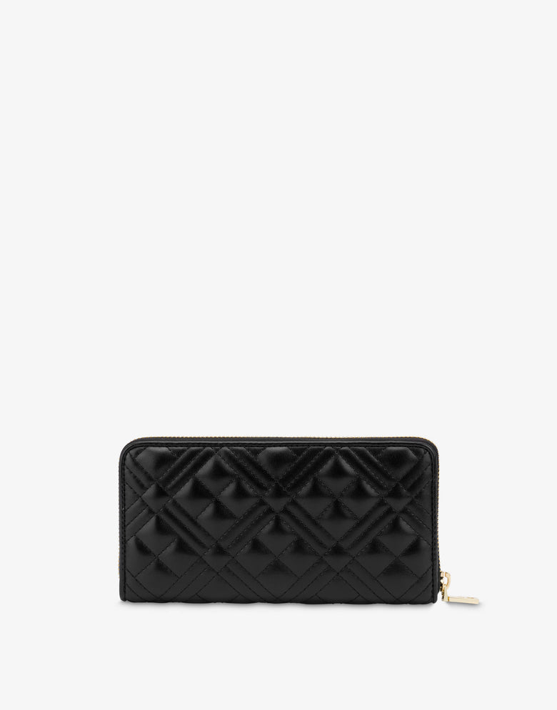 Wallet with logo Black Love Moschino 1