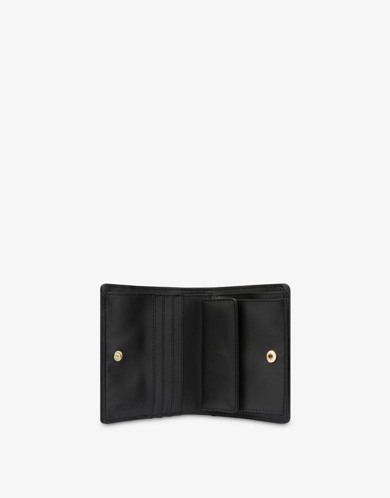 Quilted wallet with logo Black Love Moschino 2