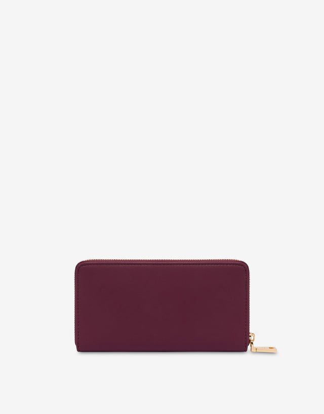 Cartera con cremallera y logotipo grande Vino Love Moschino 1