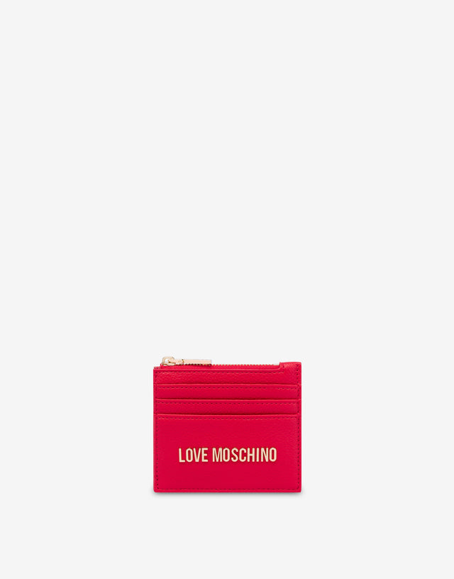 Tarjetero con logotipo Lettering Rojo Love Moschino 0