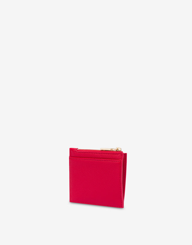 Tarjetero con logotipo Lettering Rojo Love Moschino 1