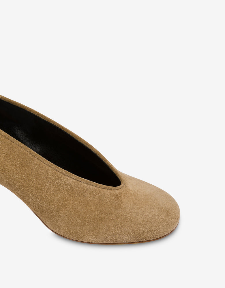 Bombas de ante Duck Beige Moschino 3