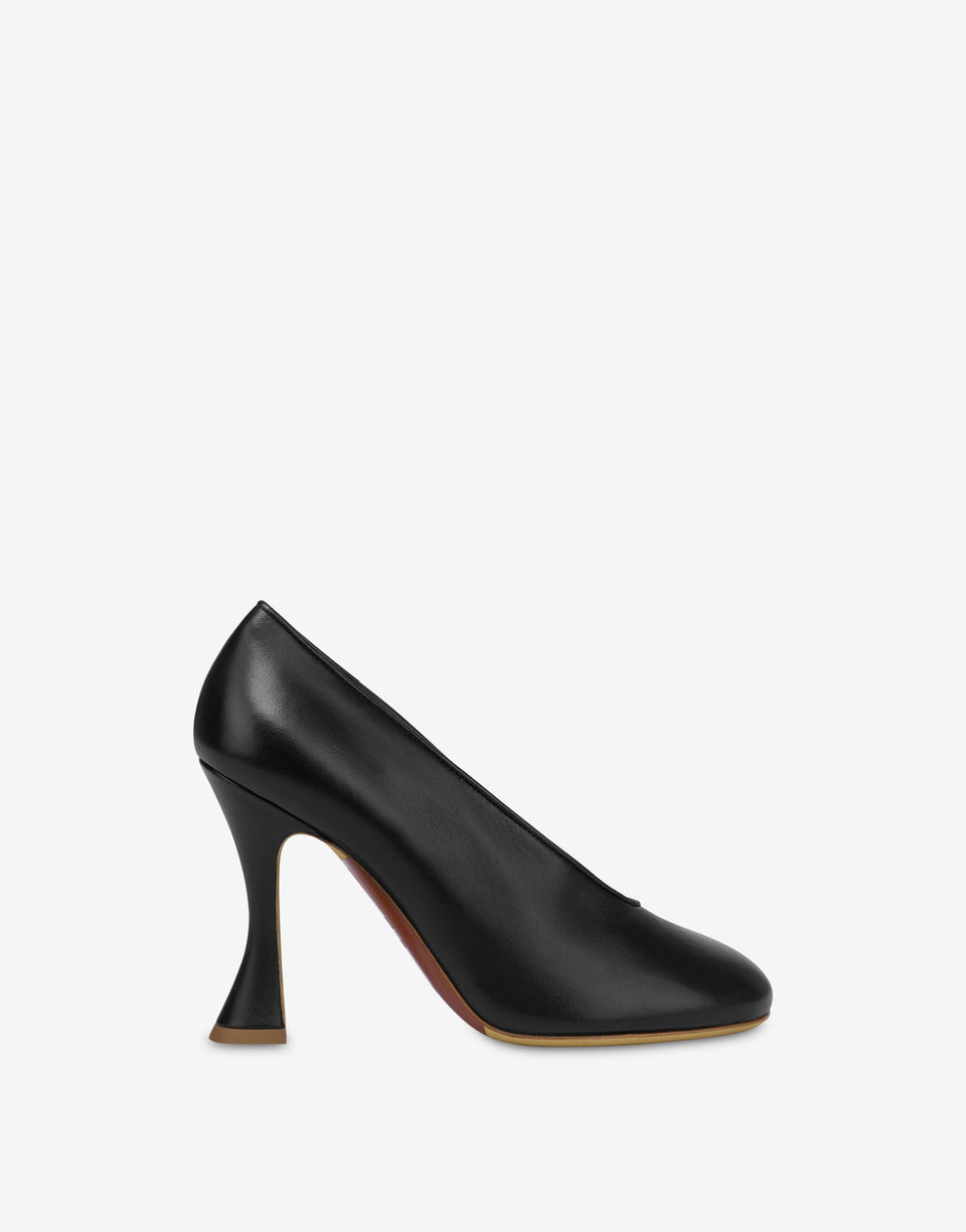 Escarpins en nappa de canard Noir Moschino 1