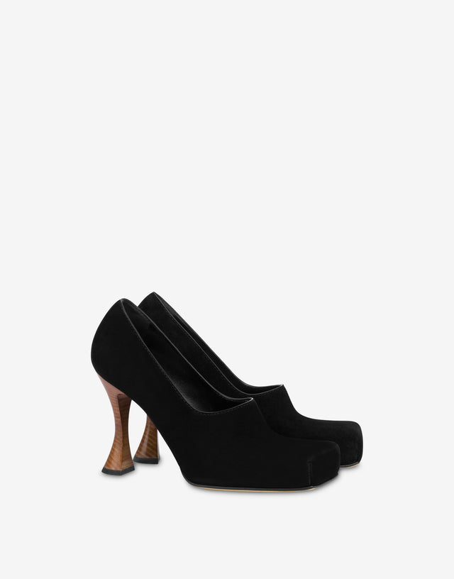 Escarpins en daim Noir Moschino 0
