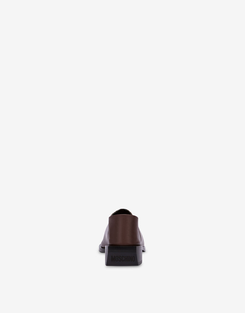 Bottines Cuban Heel Marron foncé Moschino 2