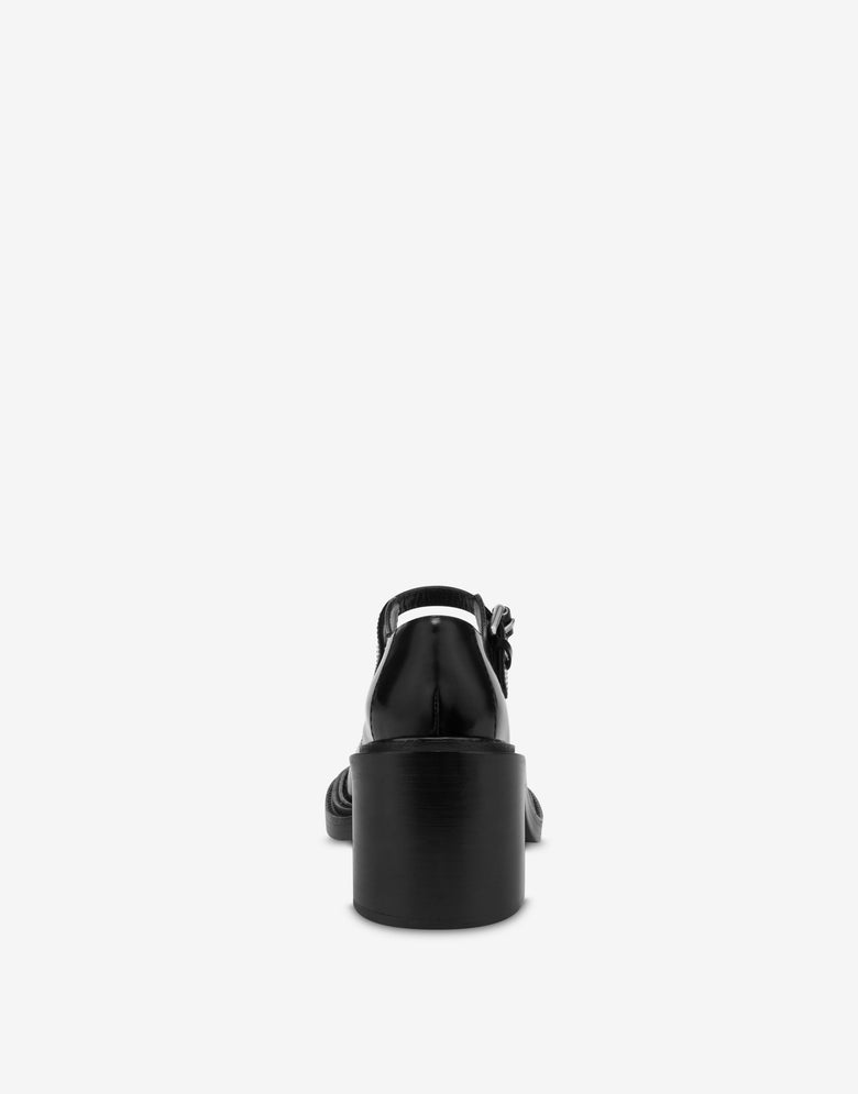 Olivia Heeled Mary Jane Black Moschino 2