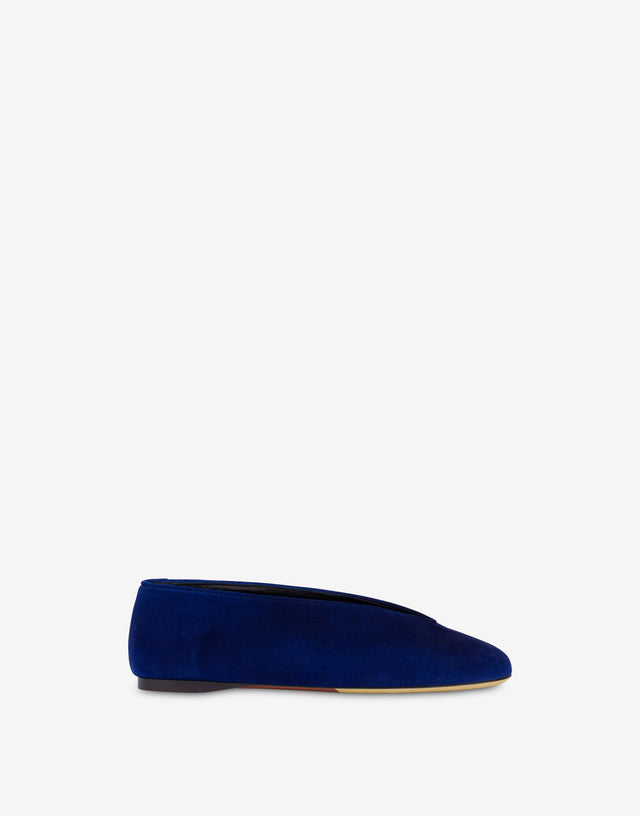 Ballerines en daim Bleu Moschino 1
