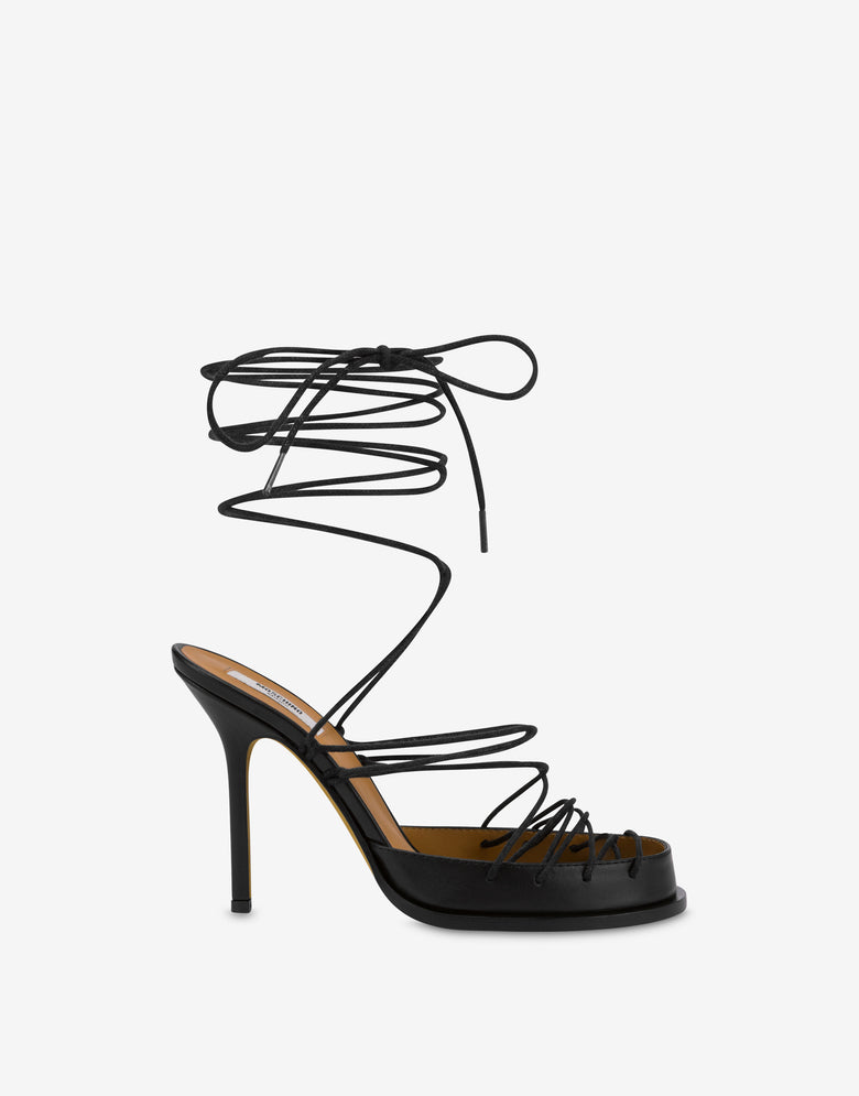 Sandalias altas Laced Negro Moschino 1