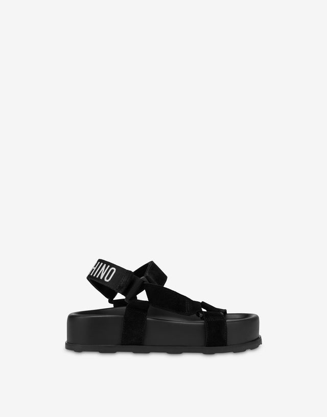 Sandales en daim  Noir Moschino 1