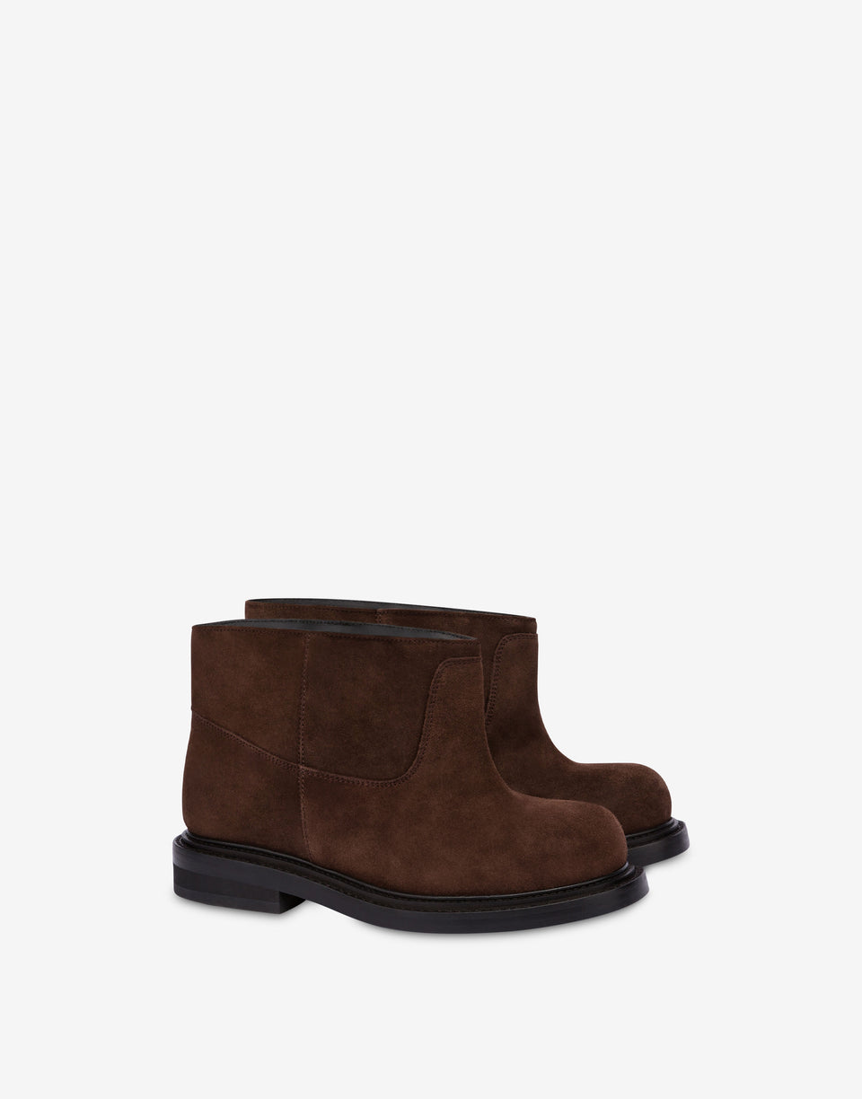 Bottines en croûte Olivia Marron foncé Moschino 0