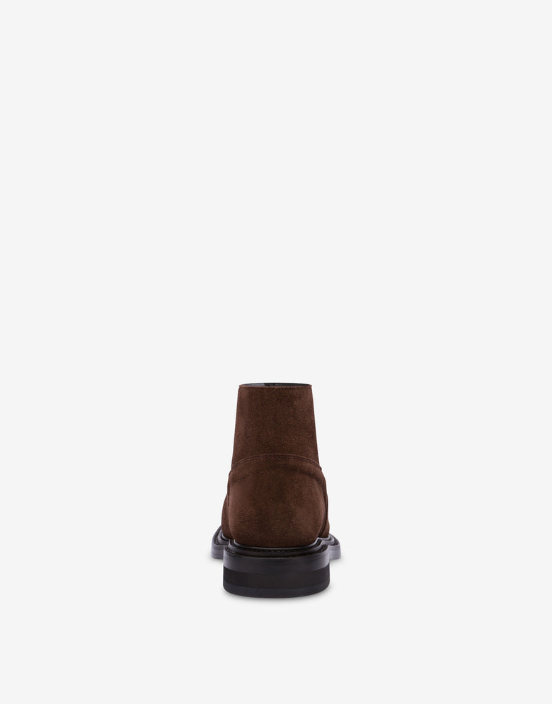 Stiefeletten aus Veloursleder Olivia Dunkelbraun Moschino 2