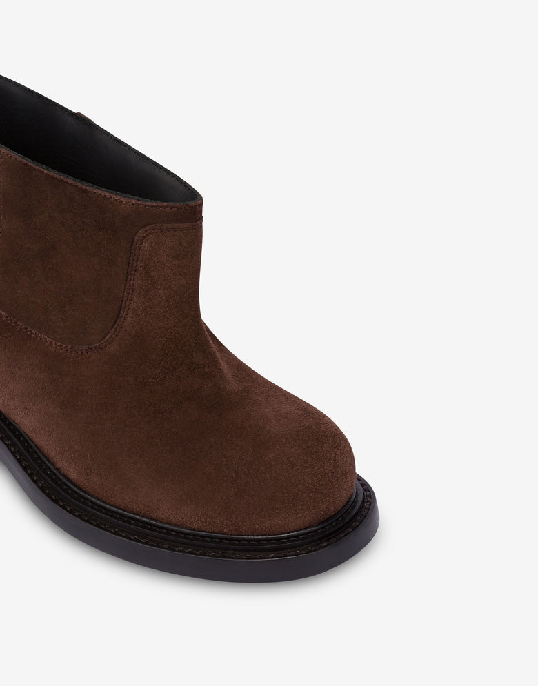 Stiefeletten aus Veloursleder Olivia Dunkelbraun Moschino 3