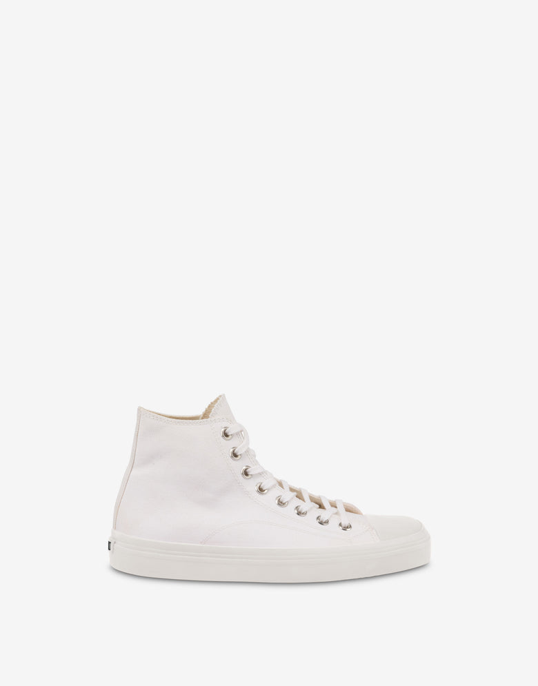 Zapatillas altas de lona Blanco Moschino 1