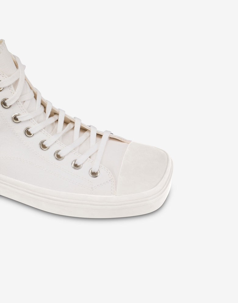 Zapatillas altas de lona Blanco Moschino 3