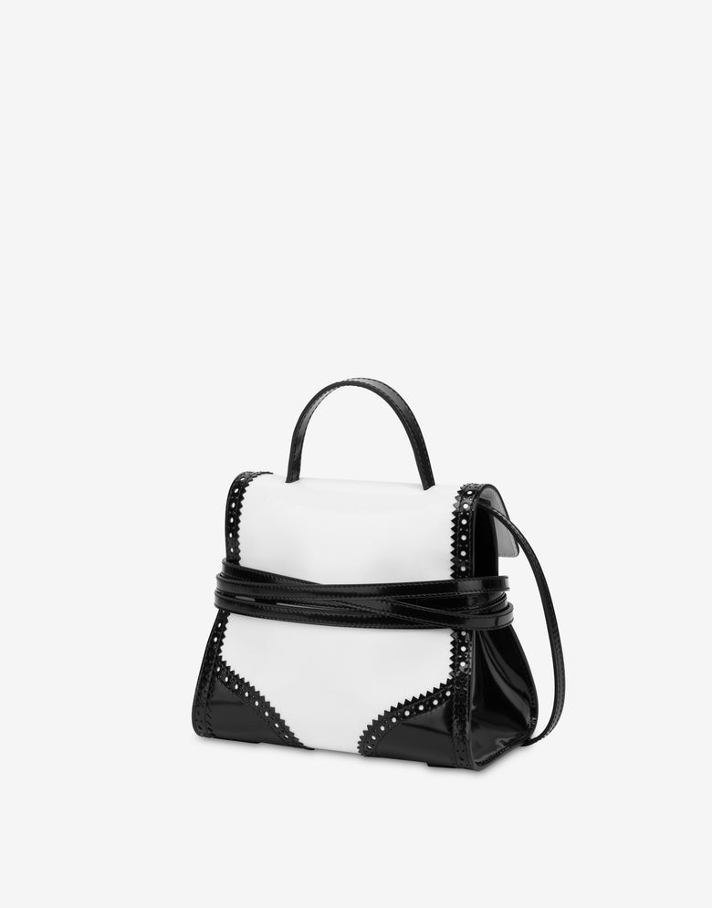 Moschino Tie Me ์ํ ํธ๋๋ฐฑ  White Moschino 1