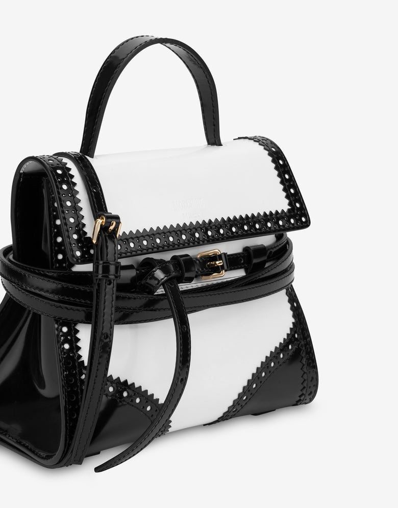 Moschino Tie Me ์ํ ํธ๋๋ฐฑ  White Moschino 3