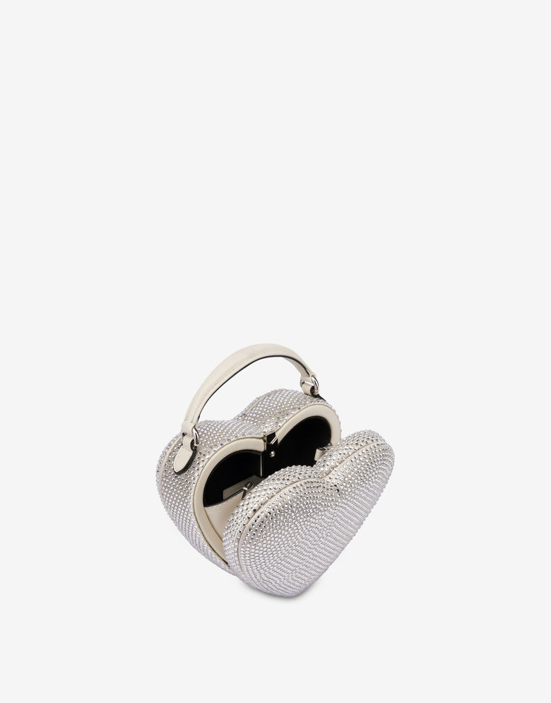 Borsa a mano mini Love Me Argento Moschino 2