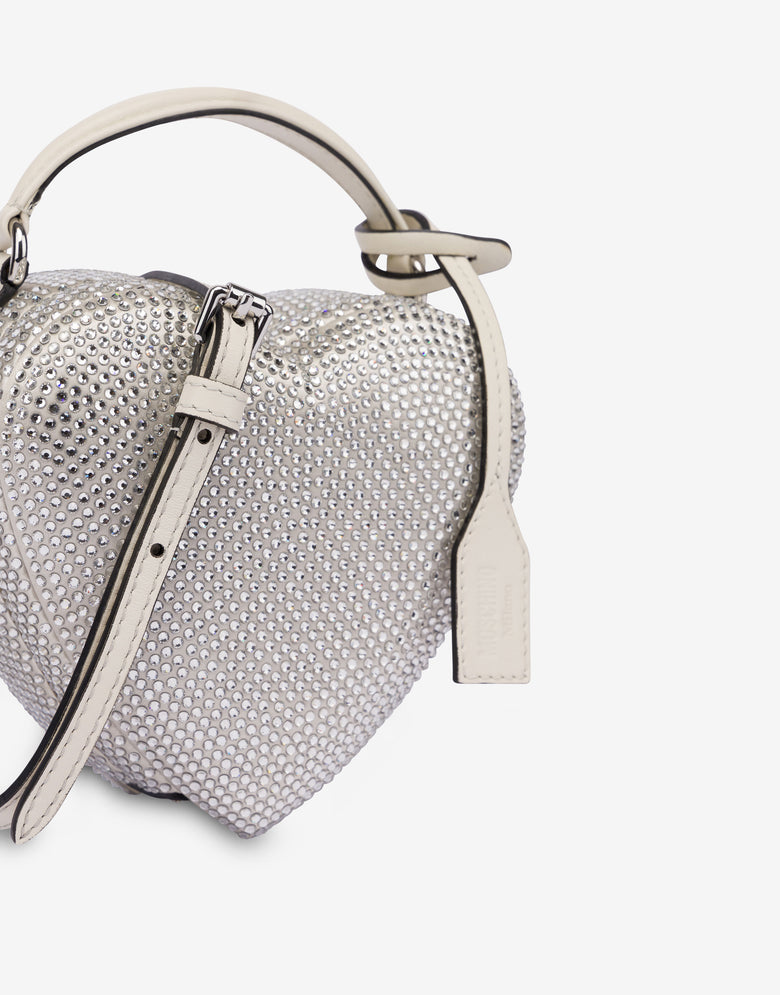 Borsa a mano mini Love Me Argento Moschino 3