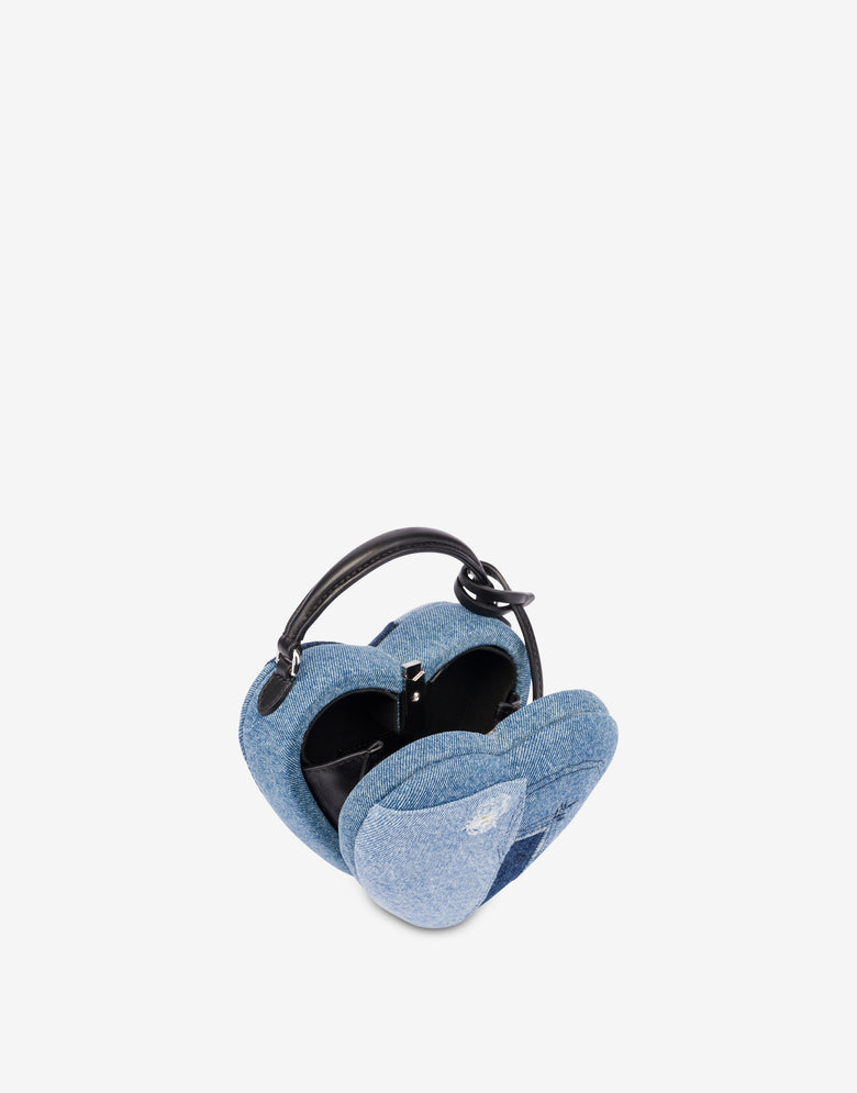 Borsa a mano mini Love Me Blu Denim Moschino 2