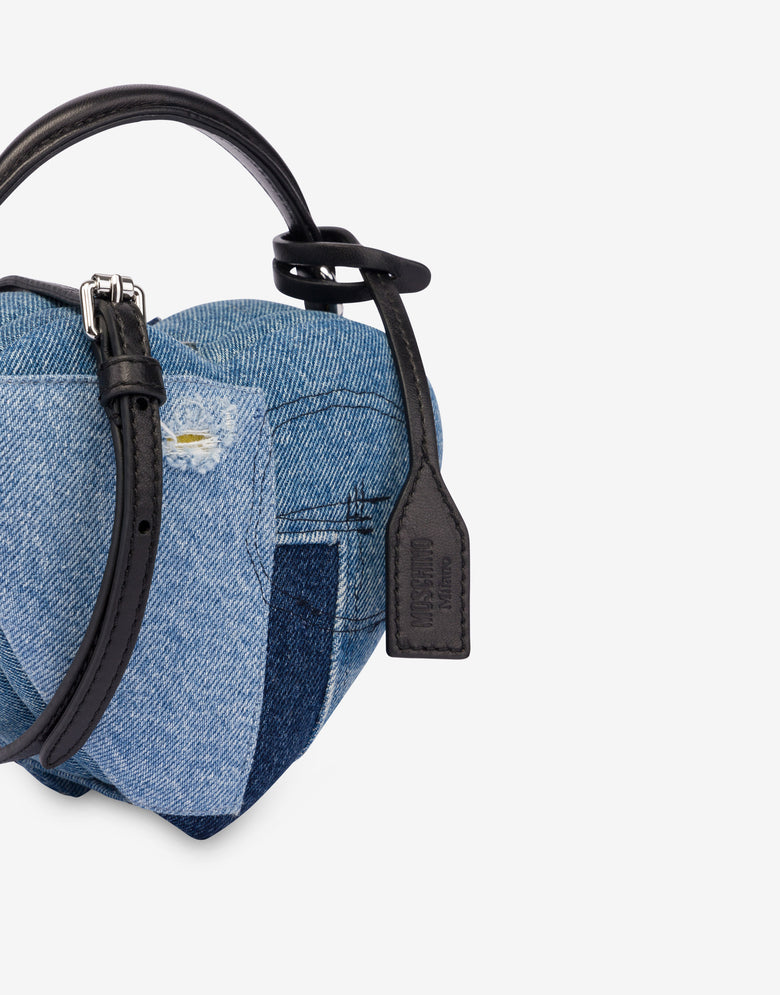 Borsa a mano mini Love Me Blu Denim Moschino 3