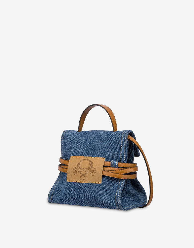 Moschino Tie Me bag in denim Blue Moschino 1