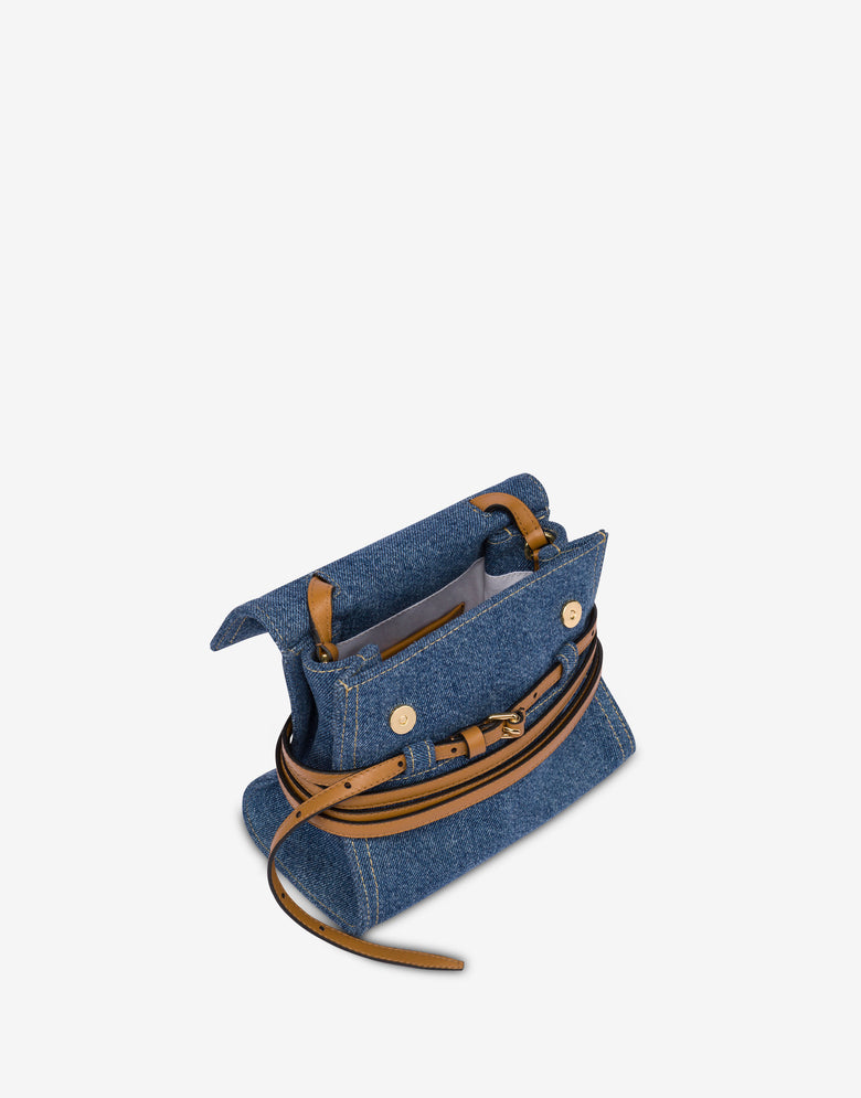 Moschino Tie Me bag in denim Blue Moschino 2