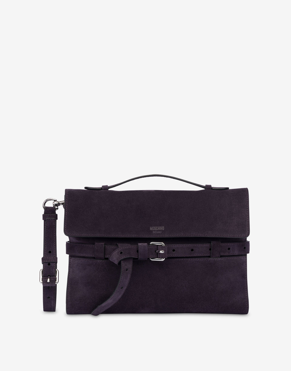 Moschino Tie Me clutch Viola scuro Moschino 0