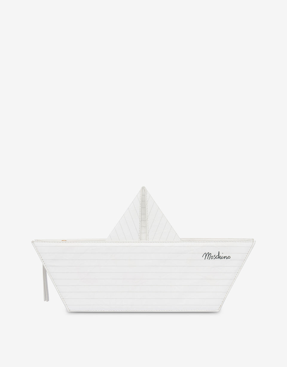 Origami boat bag White Moschino 0