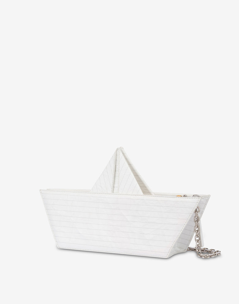 Bolsa barco origami Blanco Moschino 1
