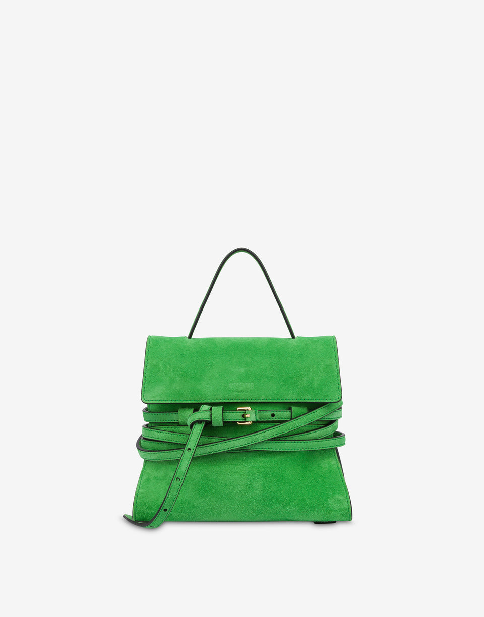 Bolso Moschino Tie Me de ante Pequeño Green Moschino 0