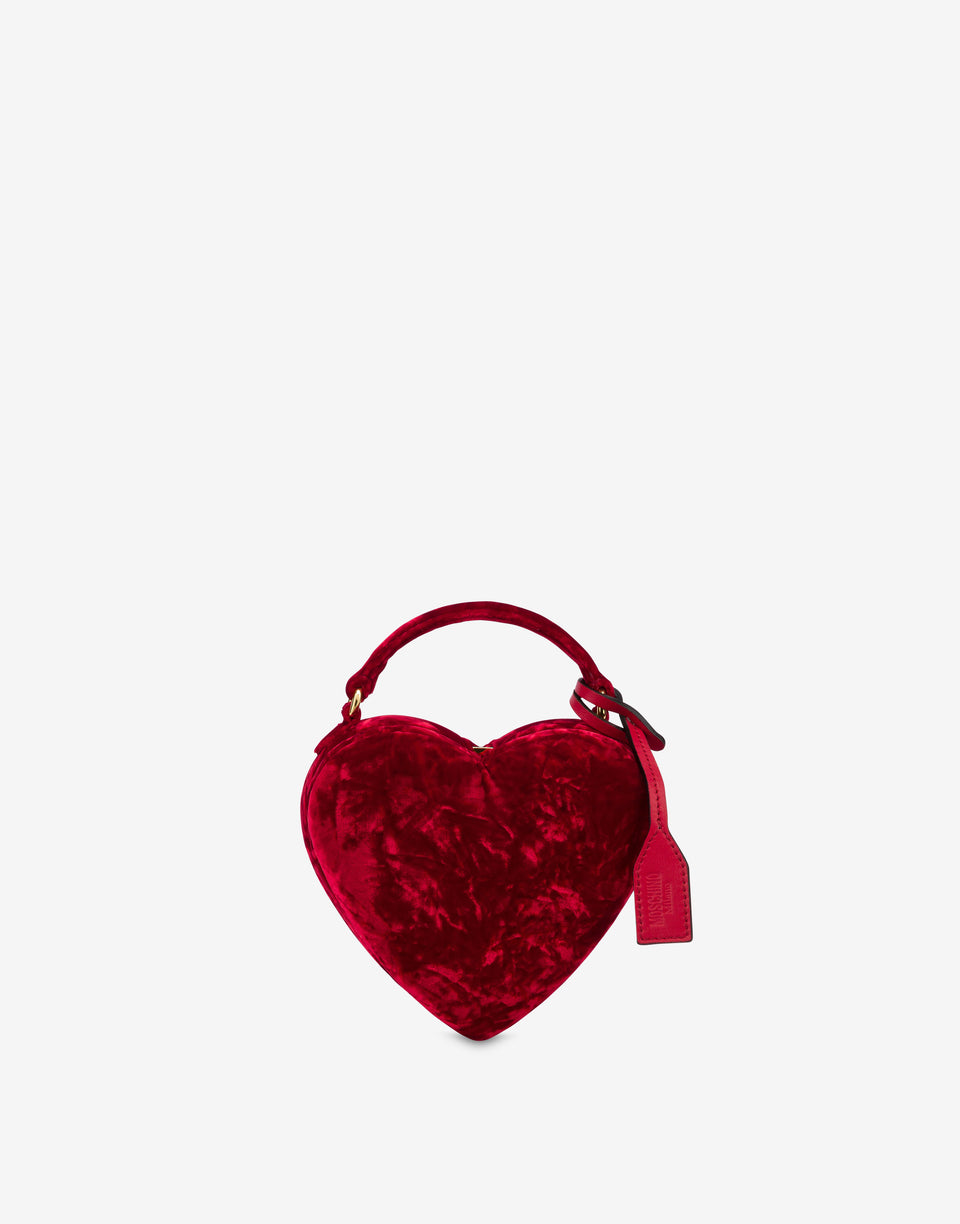 Sac Moschino Love Me en velours Rouge Moschino 0