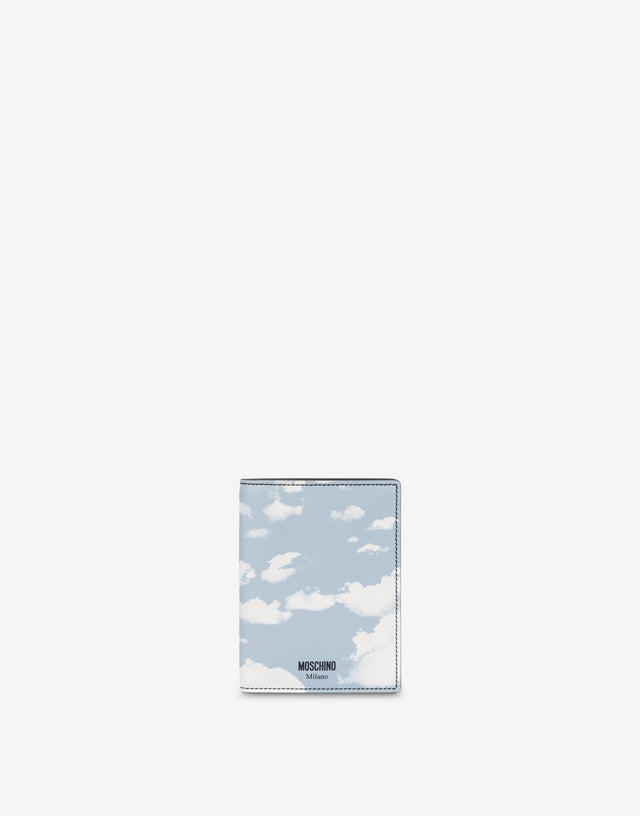 Porte-passeport Archive Clouds Bleu clair Moschino 0