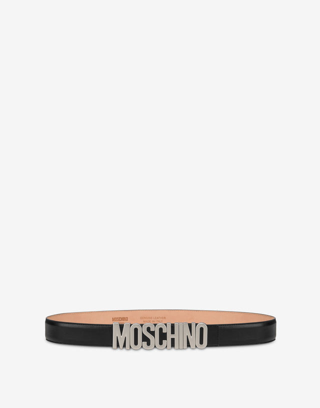 Ceinture en cuir de veau Nuage Noir Moschino 0