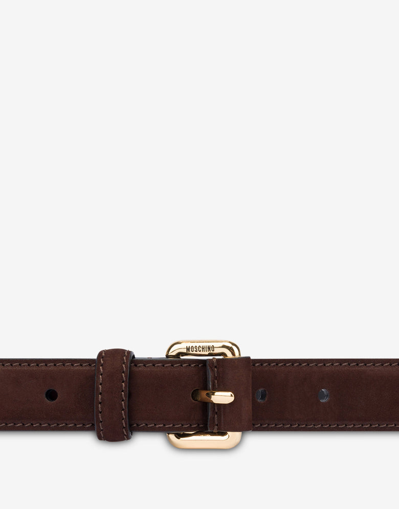 Nubuck Belt Dark brown Moschino 1