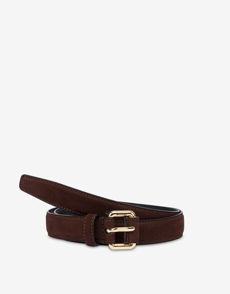 Nubuck Belt Dark brown Moschino 2