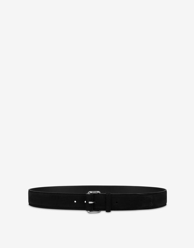 Ceinture en daim Noir Moschino 0