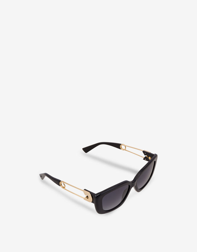 Occhiali da sole con spilla da balia Nero Moschino 1