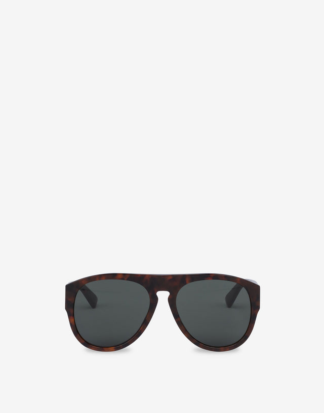 Occhiali da sole con lenti verdi Marrone Moschino 0