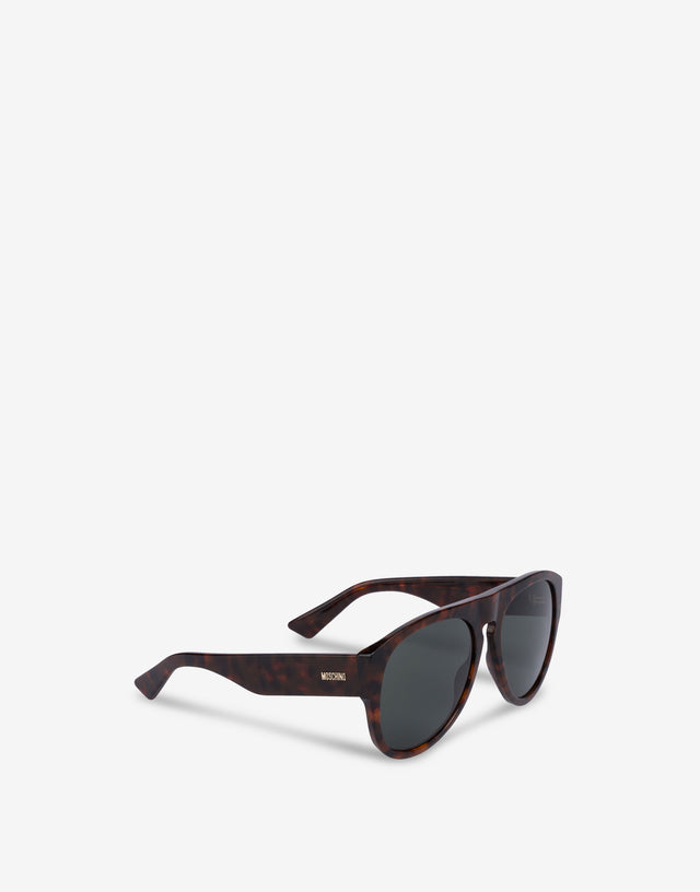 Occhiali da sole con lenti verdi Marrone Moschino 1