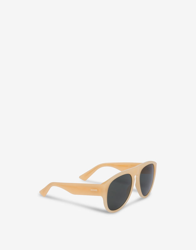 Occhiali da sole con lenti verdi Avorio Moschino 1