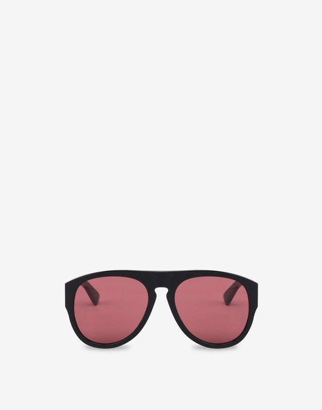 Occhiali da sole con lenti rosse Nero Moschino 0