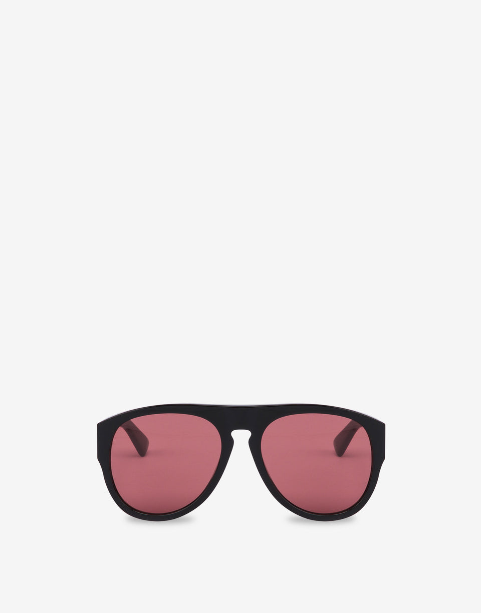Sunglasses with red lenses Black Moschino 0